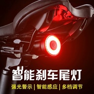 Bicycle Tail Light Bicycle Light Cycling Warning Light Night Cycling Light Brake Light Smart Mountai