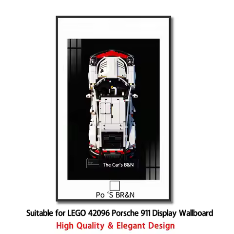 NEW Display Wallboard with Frame Suitable for LEGO 42096 Porsche 911 building block car model Wall M