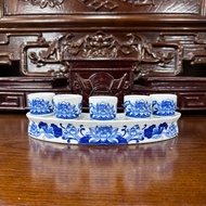 Lotus Pattern Curved Bowl Set of 3 Cups, 5 Cups