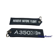 GANTUNGAN A350 Xwb - RBF (REMOVE BEFORE FLIGHT) key chain / keychan embroidery Best QUALITY
