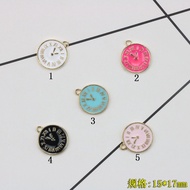 Handmade Material diy Jewelry Accessories Alloy Oil Drip Clock Clock Small Pendant Homemade Bracelet Anklet Ear Studs Ear Studs Key Ring Pendant Bag Pendant Pendant