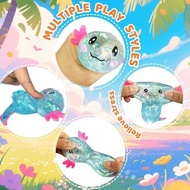 4 Pieces Axolotl Squishy Stress Relief Toy Flash Decompression Toy Cute Maltose Axolotl Toy Squeeze 