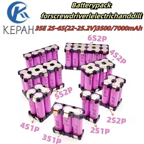 35E 20A 18650 3500mAh 7000mAh 2S 3S 4S 5S 6S/1P 2P 7.4V 12.6V 14.8V 18V 25.2V for screwdriver batter