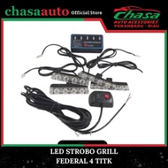 (CHASA) FEDERAL 4-POINT 12 LED STROBE GRILL LIGHT VOLT