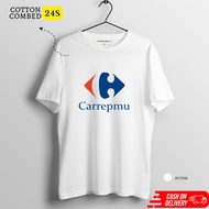 Baju Kaos Plesetan Logo Carrefour Parodi Merek Brand Logo Kata Tulisan Lucu Unik Pria Wanita
