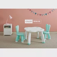 【YaYa】兒童俏皮兔子桌椅組-一桌一椅(兒童桌椅組) 薄荷綠B