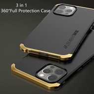 Iphone 12 / 12 Pro Max / 12 Mini Full Protection Cases Metal bumper+PC Hard Matte Back Cover 2in1