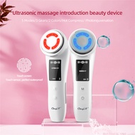 【Local Delivery】CkeyiN 7 In 1 EMS Facial Beauty Massager Warm and LED Light Treatment Skin Care Beauty Device for Wrinkle Removal Skin Lifting Tightening