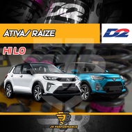 D2 Hi Low High Low Body Shift Adjustable Absorber Axia Bezza Aruz Ativa Saga Wira Myvi Coilover High