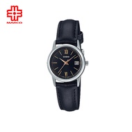 Casio General LTP-V002L-1B3 Black Leather Band Women Watch