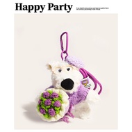 Original Bouquet West Highland Puppy Plush Gift Doll Doll Pendant Bag Keychain Backpack Pendant 1.19