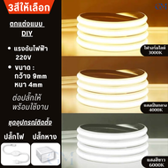 ไฟเส้น led 220v ติดห้อง strip light รางไฟ LED เส้น ไฟแถบนีออน เฟล็กซ์ ตกแต่งร้าน/สวน/บ้าน ตัดได้ เพิ