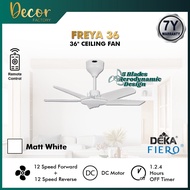 DEKA FIERO Fan FIERO FREYA 36 Inch 5 Blades 24 Speed DC Motor With Remote Control Ceiling Fan Kipas