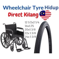 Tayar Hidup Wheelchair Wheel Chair Tire 12 16 20 22 24 inch Tayar Hidup Kerusi Roda Wheelchair Tyre