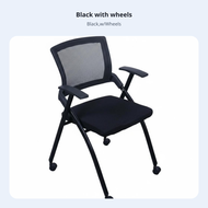 Foldable Rolling Chair with Writing Tablet Space-Saving Nesting Chair with Writing Tablet Ergonomic 