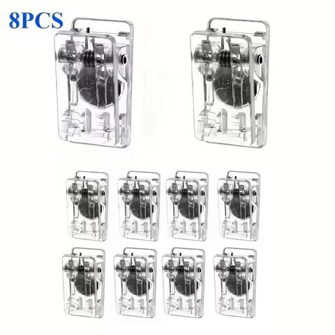 8Pcs Clear Acrylic Magnetic Clips, Household Multifunctional Magnet Note Photo Fixed Clamp, Kitchen 
