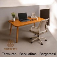 Minimalist work table, solid wood table 120 x 50 x 75 cm, strong, sturdy and durable