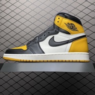 [100%LJR Batch]LJR Jordan 1 Air Jordan 1 "Yellow Black Toe" Basketball Shoes For Men 555088-711