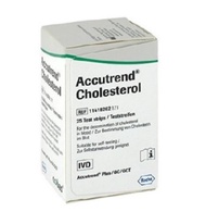 ACCUTREND แผ่นตรวจ CHOLLESTEROL 25ชิ้น / แอคคูเทรน แผ่นตรวจคอเลสเตอรอล 25 ชิ้น(exp.03/2026)