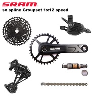 SRAM SX Groupset 1X12 Speed จักรยานเสือภูเขา MTB 170Mm 34T Spline Crankset BB Shifter Derailleur ด้า