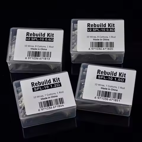 1Set High Quality DIY Rebuild Kit V2 Spl-10 0.6/0.8ohm Spl-10 1.0/1.2ohm Mesh Coil Resistance Wire R