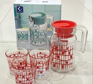 Pitcher Set 4 in 1 Sudah Termasuk Gelas / Set Teko Kaca Set