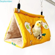 SEPTEMBER Sleeping Bed Cage Accessories Lovebird Hamster House Shed Fluffy Winter Bird Hut