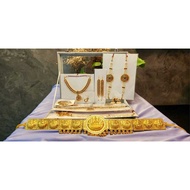 Bharatanatyam jewellery Set with a Glass Box #Adults Set 1