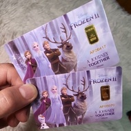 Aurora Italia Disney Frozen 1g (Au 999.99) 24K Limited Edition Gold Bar