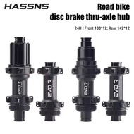 HASSNS EVO-R Hub Freehub Roadbike Disc Brake Centerlock 24H Thru Axle 12x100 12x142 hg / XDR 11 Spee