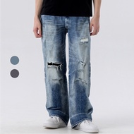 50% Fifty Percent|Exquisite Patch Craft Washed Denim Pants|02652151001