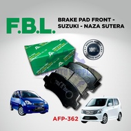 FRONT DISC BRAKE PAD (4PCS) - SUZUKI, NAZA SUTERA - AFP-362