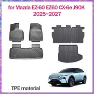 Car Floor Mat for Mazda EZ-60 EZ60 CX-6e J90K 2025~2027 TPE Foot Interior Liner Waterproof Trunk Pad