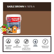 N 1876A SABLE BROWN • 5L • Weatherbond • Nippon • Low Sheen • Exterior Wall • 7 Years Protection