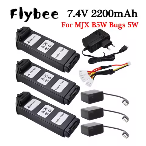 New 7.4V 2200mAH LiPo Battery For MJX R/C Bugs 5W B5W X5 RC Quadcopter Helicopter spare parts Drone 