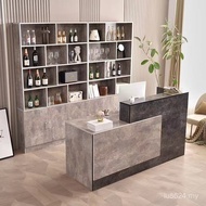 Combination Reception Cash Register Simple Bar Counter Front Desk Fixed I1 Solid Wood Small Shop Hot