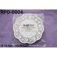 Rpd-0004 Round Paper doyleys 6.50 "Round doyleys Paper