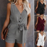 S-5XL summer women jumpsuit casual ladies shorts jumpsuit 女