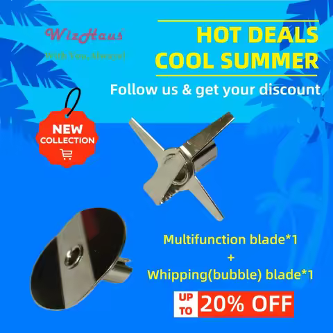 WizHaus Blade Combo Set, Compatible for Bamix, Tokebi Hand Blender, SUS304 Blade, Replacement Parts 