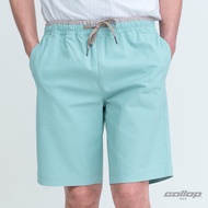 GALLOP : Mens Wear CASUAL SHORTS กางเกงขาสั้นเอวยางยืด รุ่นต่อขอบ GS9024 สี Aruba Blue ฟ้าป่นเขียว / ราคาปกติ 1790.-