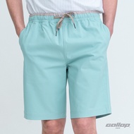 GALLOP : Mens Wear CASUAL SHORTS กางเกงขาสั้นเอวยางยืด รุ่นต่อขอบ GS9024 สี Aruba Blue ฟ้าป่นเขียว /