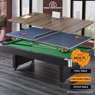 Foldable 8FT Indoor Billiard Table with Automatic Ball Return No Installation Family Pool Table Set