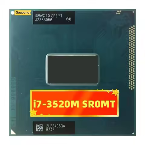 CPU i7 3520m i7-3520m SR0MT Dual Core 2.9GHz 4M PGA988 Laptop Notebook Processor HM77 HM76