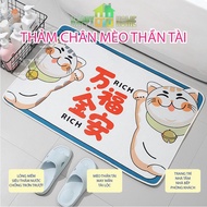Foot Mat, 3D Cat Chieu Tai Anti-Slip Stomping Mat 60cm X 90cm