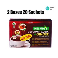 2 Boxes Helmig's Curcumin Sachets - Alpha &amp; Ginger (10 x 18g)