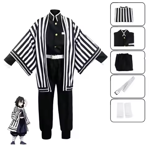 2026 Anime Iguro Obanai Haori Kimono Cosplay Costume Wig White Snake Props Halloween Costume