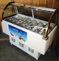 [廠商直銷]冰品配料展示櫃/沙拉吧冰箱/冷藏櫃冷凍櫃上下層獨立推門