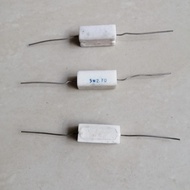 2.7 ohm R 2R7J 2R7 Lime Resistor 5w 5watt 2.7ohm 2.7R 2.7RJ 5 w watt