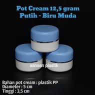 Pot cream 12.5 grams White - biru / Pot Jar 12.5 grams White - biru / Pot cream 12.5 grams white - b