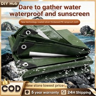 Waterproof Canvas Blue Orange  Thickened Sunshade Tarpaulin Sheet Canopy Kanvas Khemah Outdoor 防雨布